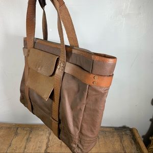 Diesel Brown and Tan Messenger Bag